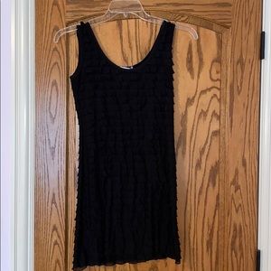 Juniors Black ruffle dress